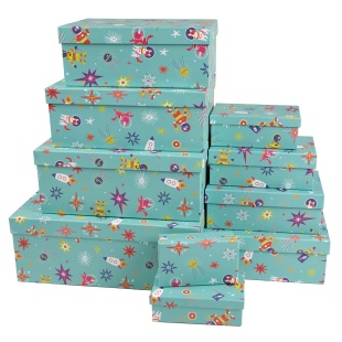 Набор коробок Космонавты, 33*20*13 см, 10 шт. в упак. 