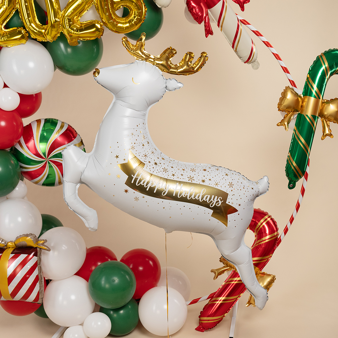 Шар (45''/114 см) Фигура, Новогодний олень, 1 шт.