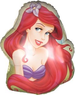 Шар (26''/66 см) Фигура, Принцесса, Русалочка Ариэль, 1 шт.