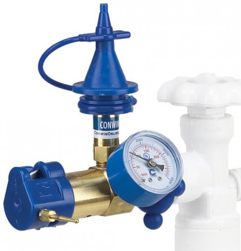 Насадка с манометром и клапаном плавного нажатия, 1 шт.