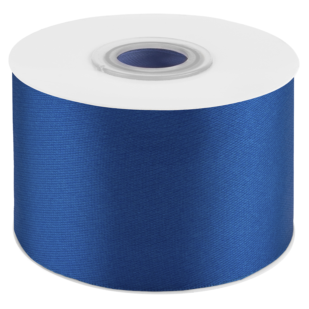 Лента атласная (5 см*22,85 м) Синий, 1 шт.