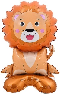Шар 3D (22''/56 см) Фигура на подставке, Лев, 1 шт. в уп.