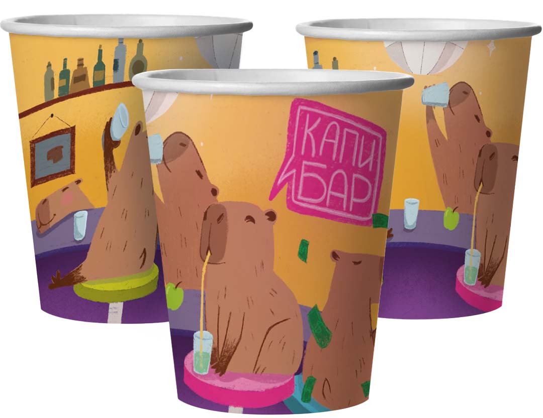 Стаканы (250 мл) Капибара, 6 шт.