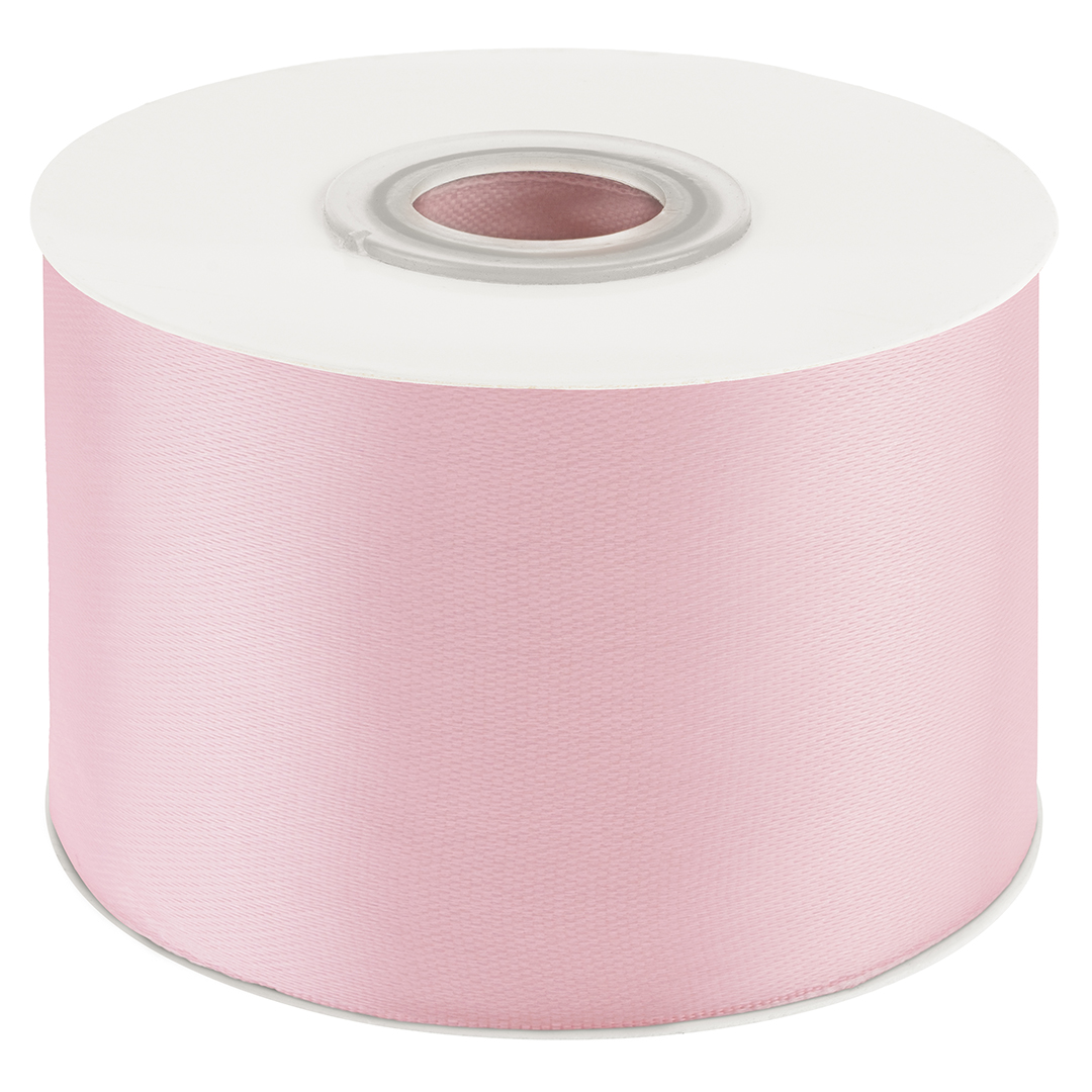 Лента атласная (5 см*22,85 м) Нежно-розовый, 1 шт.