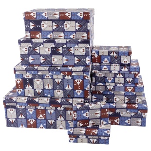 Набор коробок Мужской стиль, 33*20*13 см, 10 шт. в упак. 