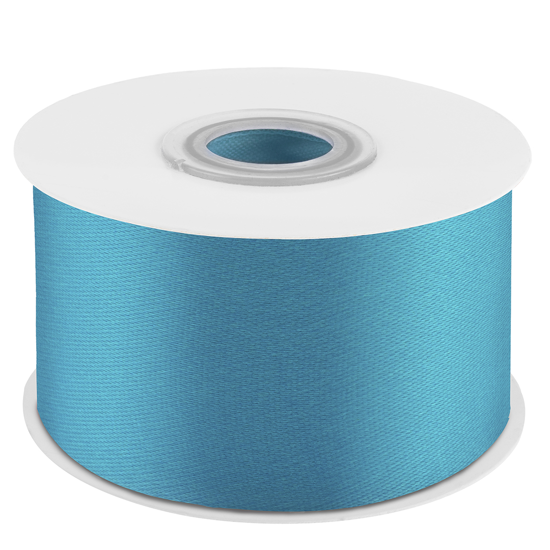 Лента атласная (3,8 см*22,85 м) Лазурный, 1 шт.