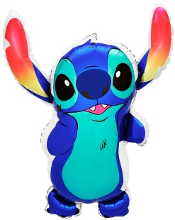 Шар (31''/79 см) Фигура, Любимый монстрик, Яркие ушки, Синий, 1 шт.