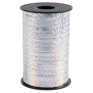 Лента полипропиленовая (0,5 см*250 м) Серебро, Голография, 1 шт.