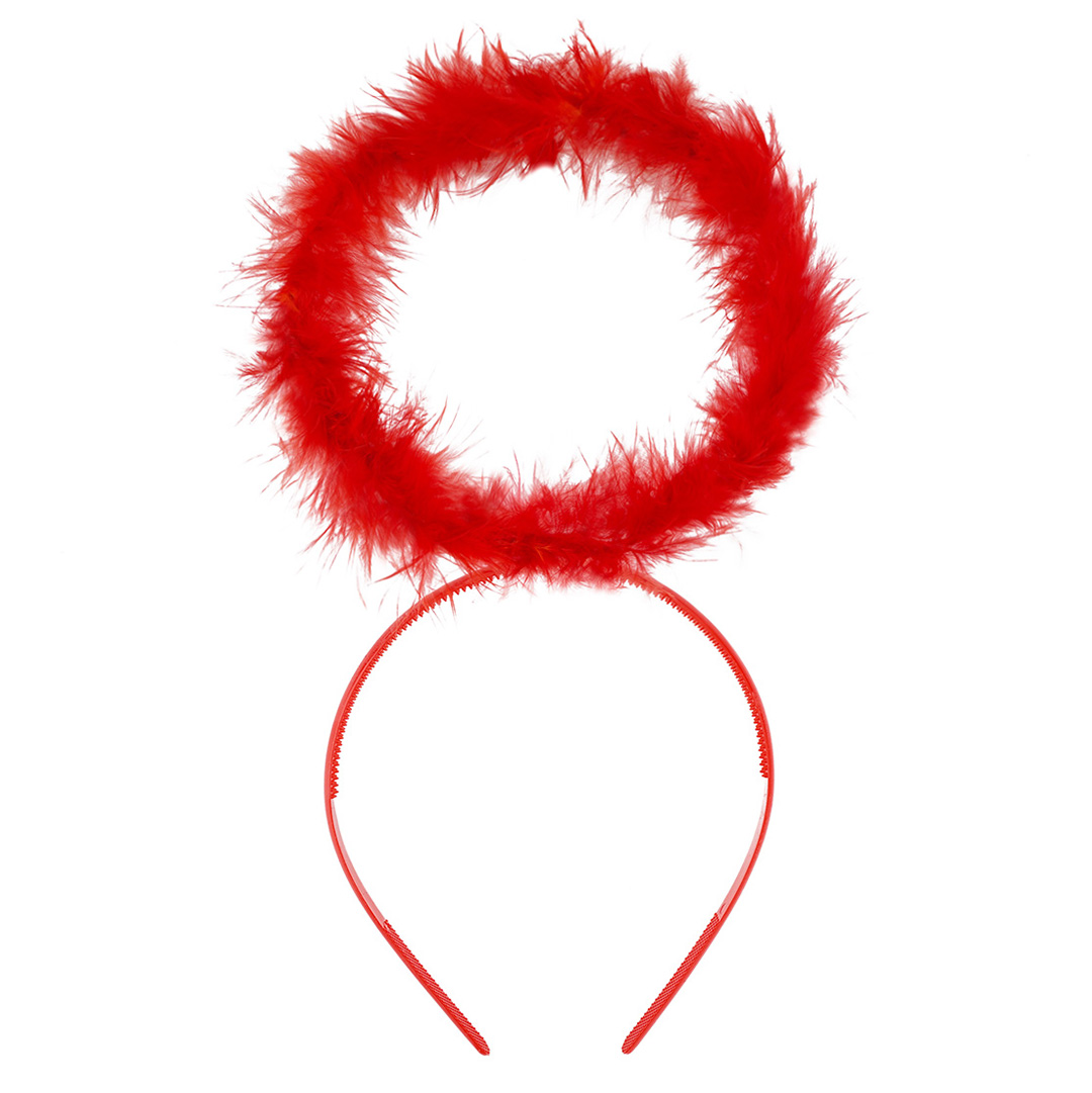 Ободок, Ангел, Красный, 1 шт. 