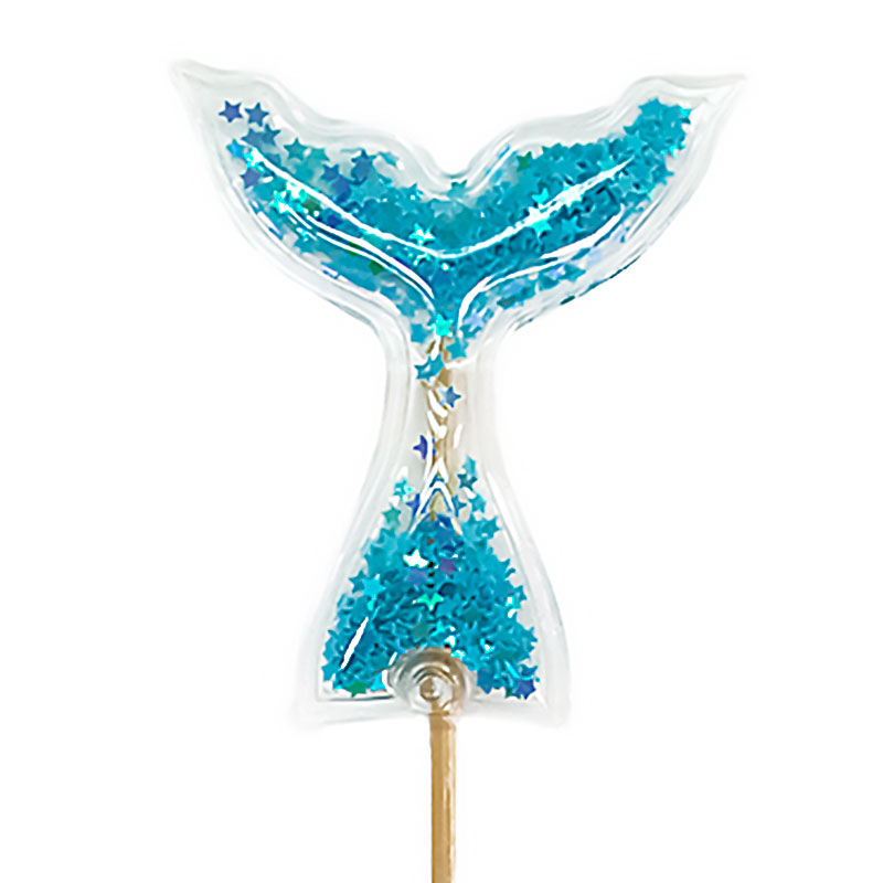 Пика Топпер, Хвост Русалочки, Голубой, с блестками, 1 шт.