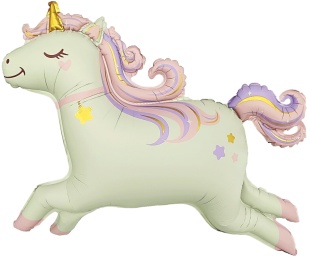 Шар (38''/97 см) Фигура, Волшебный единорог, 1 шт.