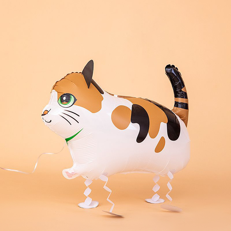 Шар 3D (24''/61 см) Ходячая Фигура, Пятнистый котенок, 1 шт.