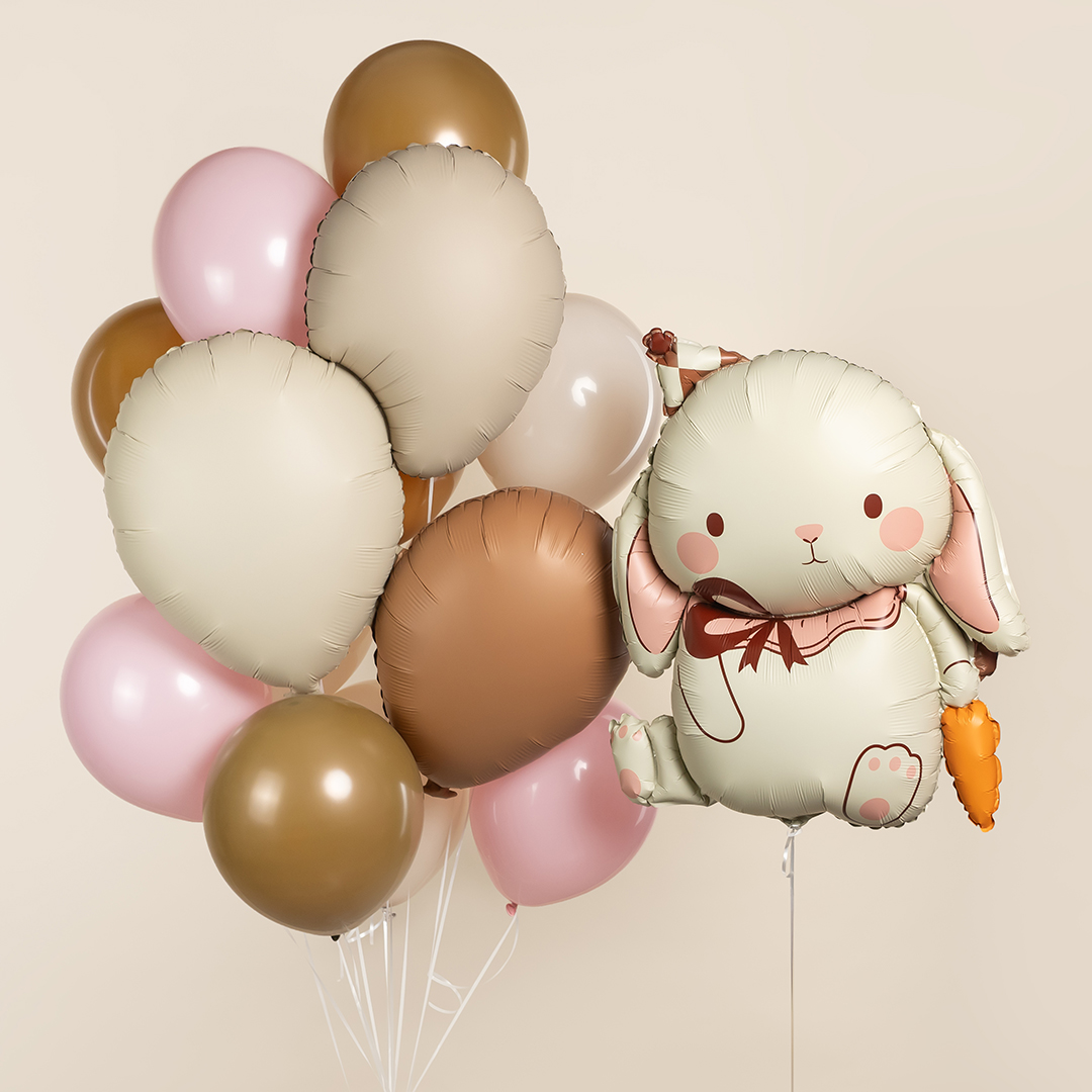 Шар (35''/89 см) Фигура, Зайка в колпачке, 1 шт. в уп.