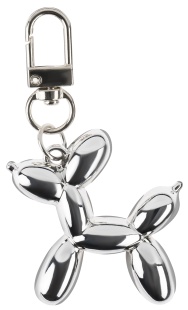Брелок, Собачка ШДМ, Серебро, Металлик, 4,5 см, 1 шт. 