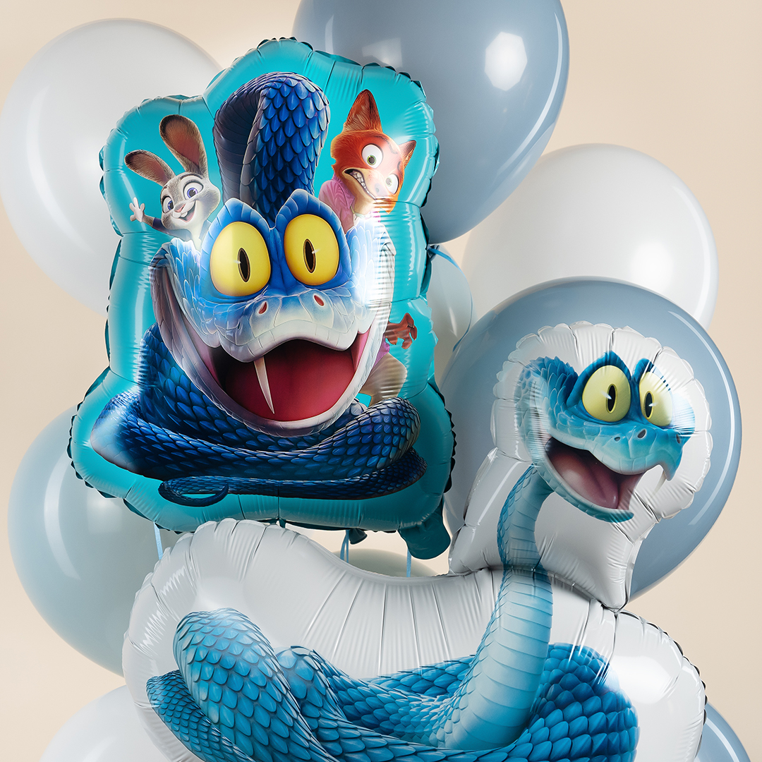 Шар (33''/84 см) Фигура, Мистер Лис и Зайка Полицейский, Командная работа, 1 шт.