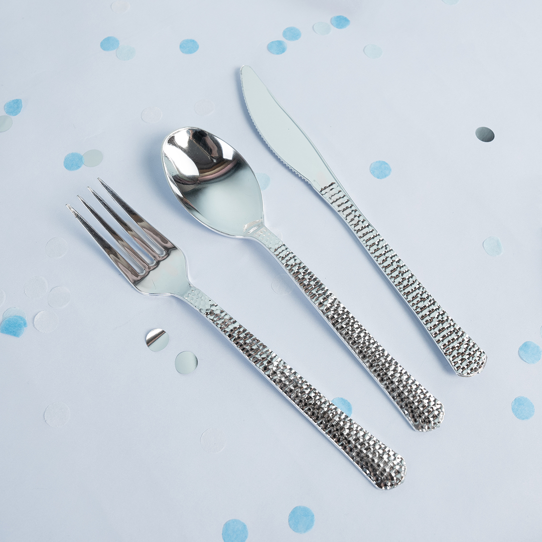 Вилки, Арт Деко, Серебро, Металлик, 18,5 см, 10 шт. в упак. 