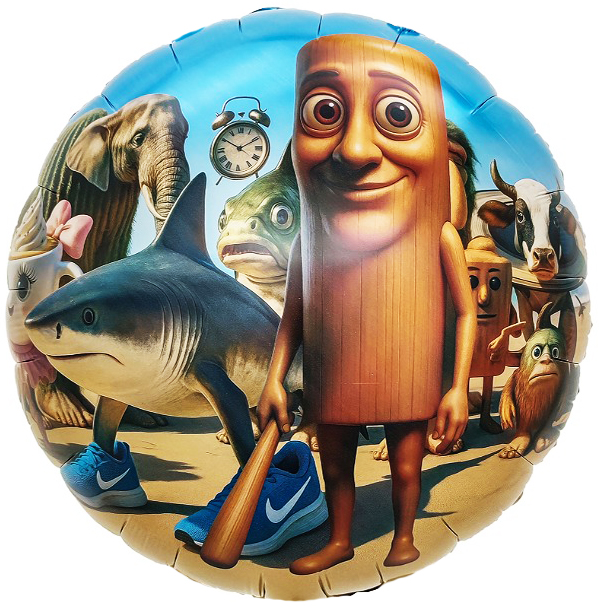 Шар (18''/46 см) Круг, Мемы, Дизайн №3, 1 шт.