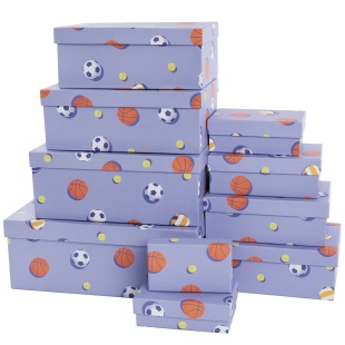 Набор коробок Спортивные мячи, 33*20*13 см, 10 шт. в упак. 