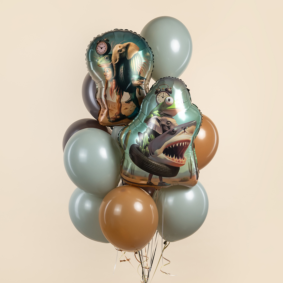 Шар (27''/69 см) Фигура, Мемы, Дизайн №2, 1 шт.