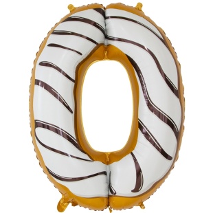 Шар (34''/86 см) Цифра, 0 Пончик, 1 шт. в уп.
