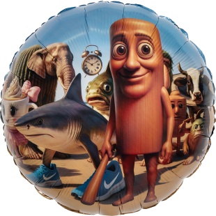 Шар (18''/46 см) Круг, Мемы, Дизайн №3, 1 шт.