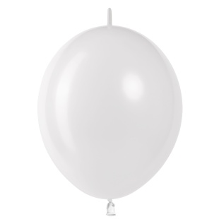 Шар (6''/15 см) Линколун, Белый, пастель, 100 шт.
