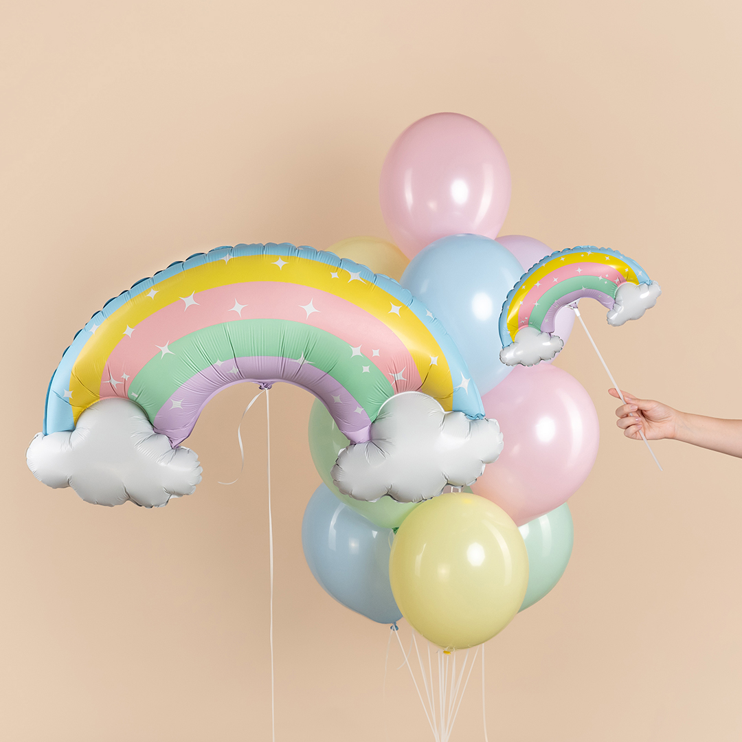 Шар (15''/38 см) Мини-фигура, Нежная радуга, 1 шт.