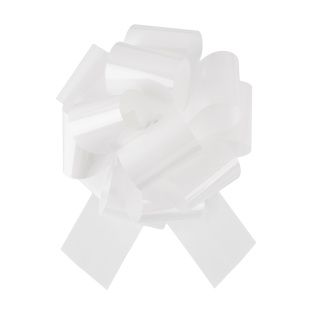 Бант Шар, Белый, Лаковый, 21 см, 1 шт. в упак.