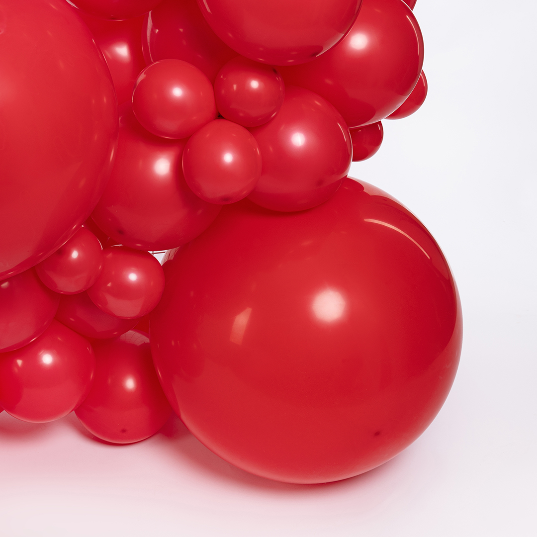 Шар (36''/91 см), Красный, пастель, 1 шт.