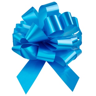 Бант Шар, Голубой, Лаковый, 36 см, 1 шт. в упак. 