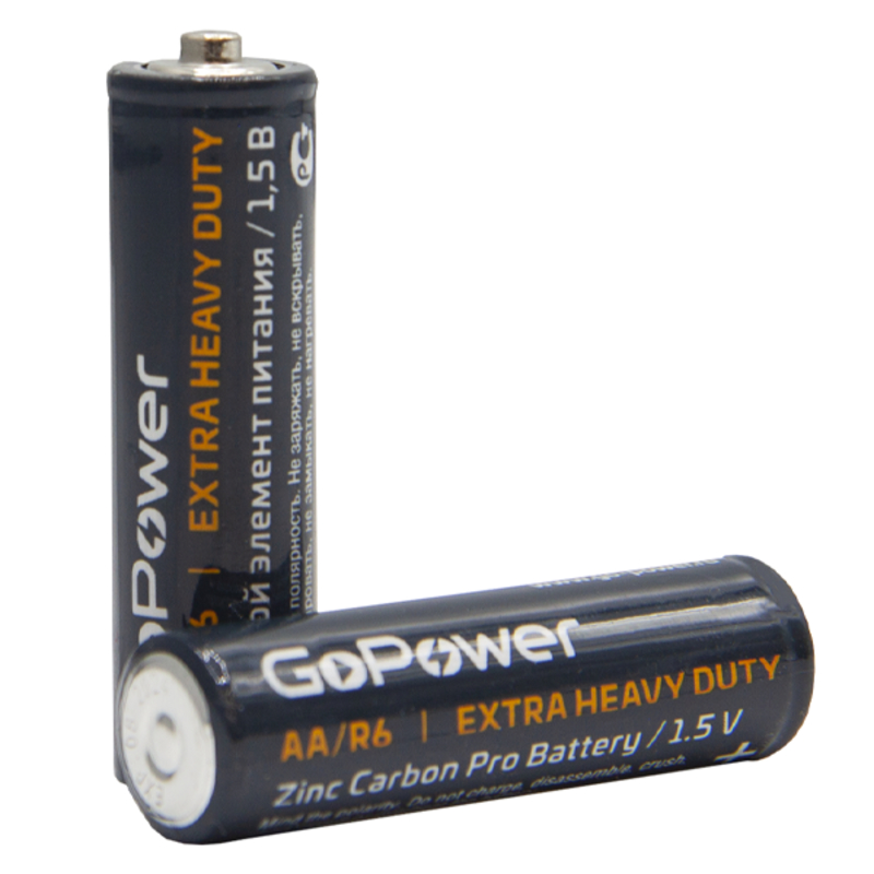 Батарейки солевые GOPOWER EXTRA HEAVY DUTY AA/R6, 4 шт.