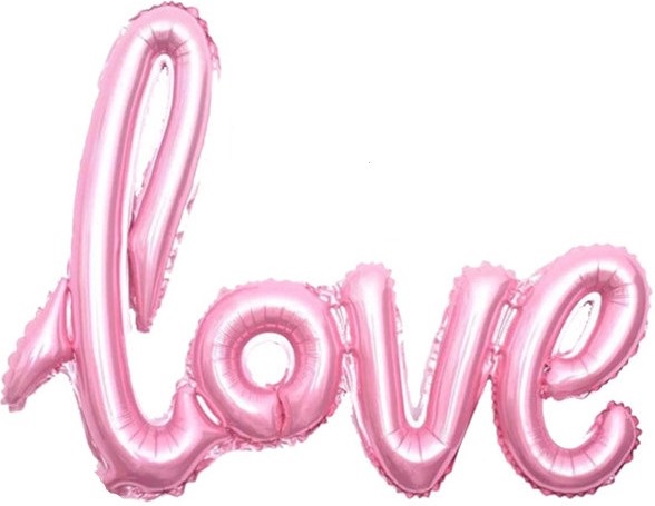 Шар (41''/104 см) Фигура, Надпись "Love", Розовый, 1 шт. Шар (41''/104 см) Фигура, Надпись "Love", Розовый, 1 шт.