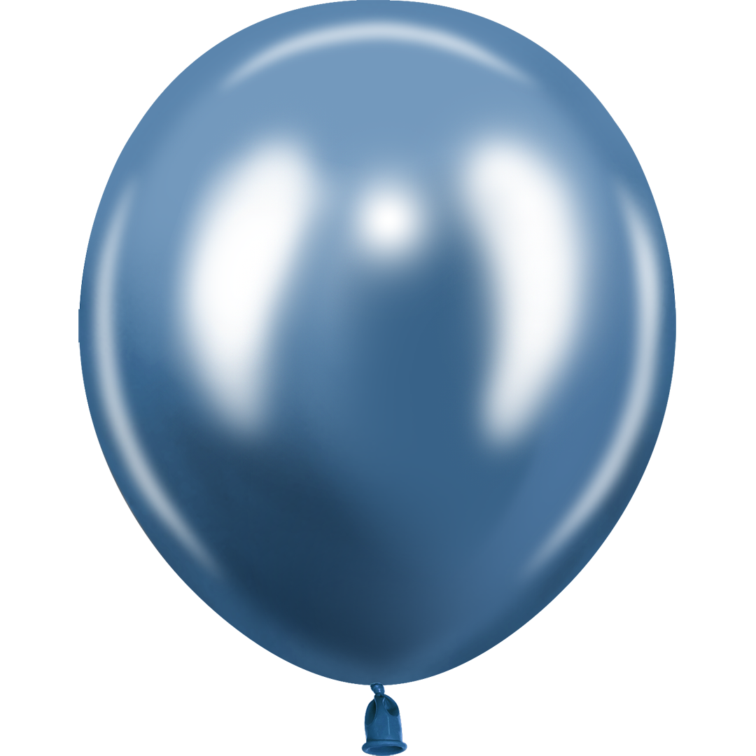 Шар (18''/46 см), Синий, хром, 10 шт.