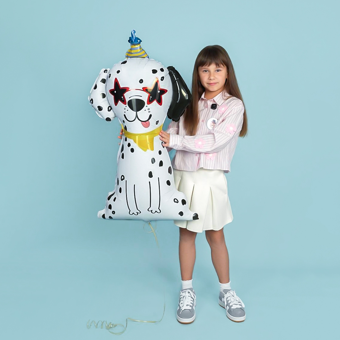 Шар (34''/86 см) Фигура, Далматинец в колпачке, 1 шт. в уп.