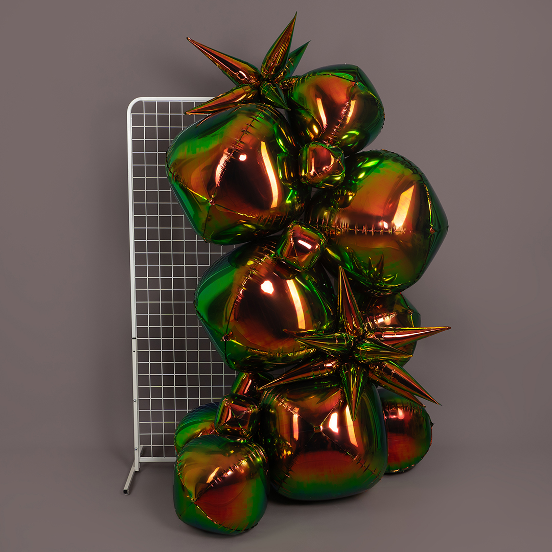 Шар 3D (10''/25 см) Мини-сфера, Фантом, Хамелеон, 1 шт. в уп.