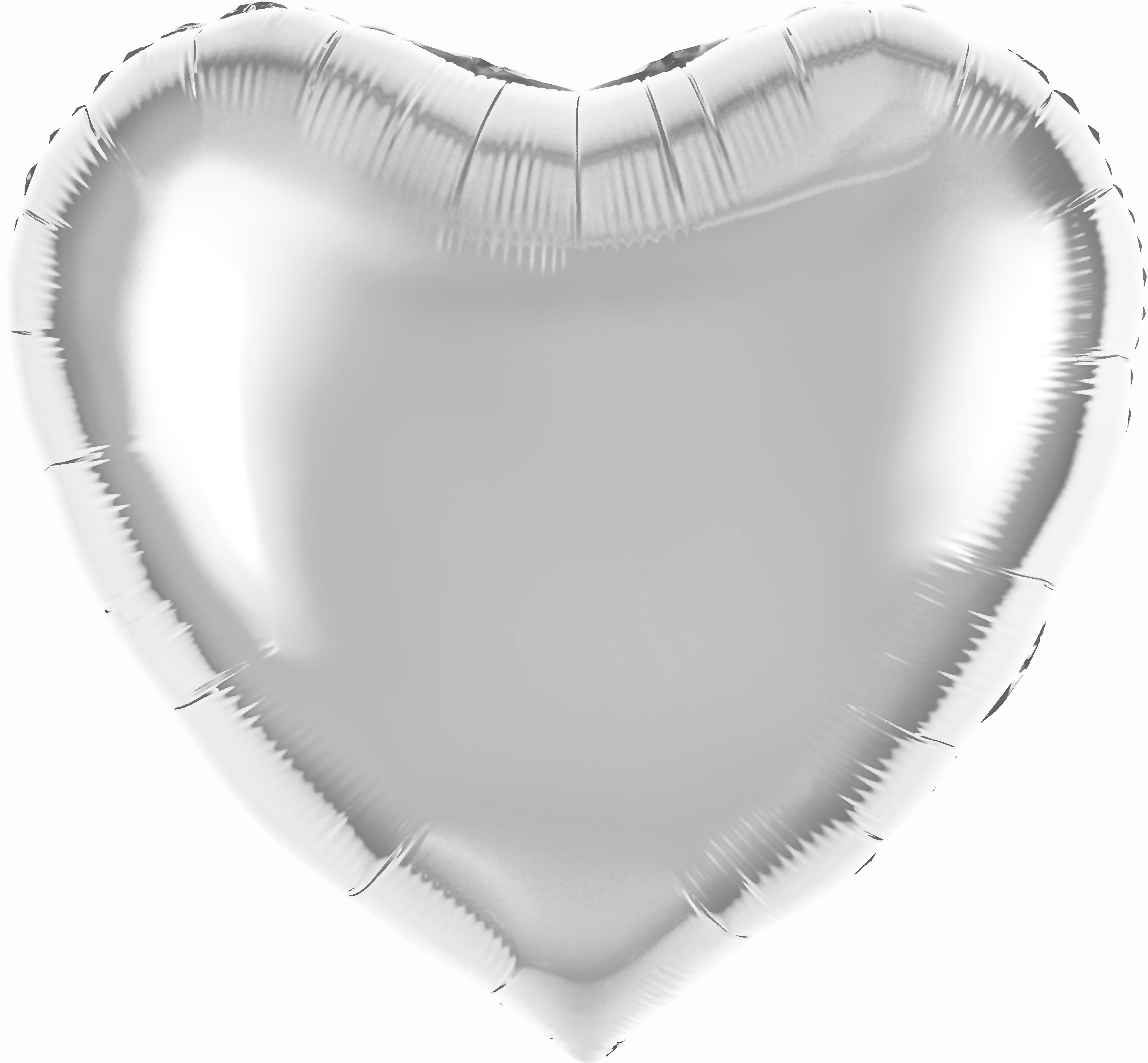 Шар (63''/160 см) Сердце, Серебро, Металлик, 1 шт.