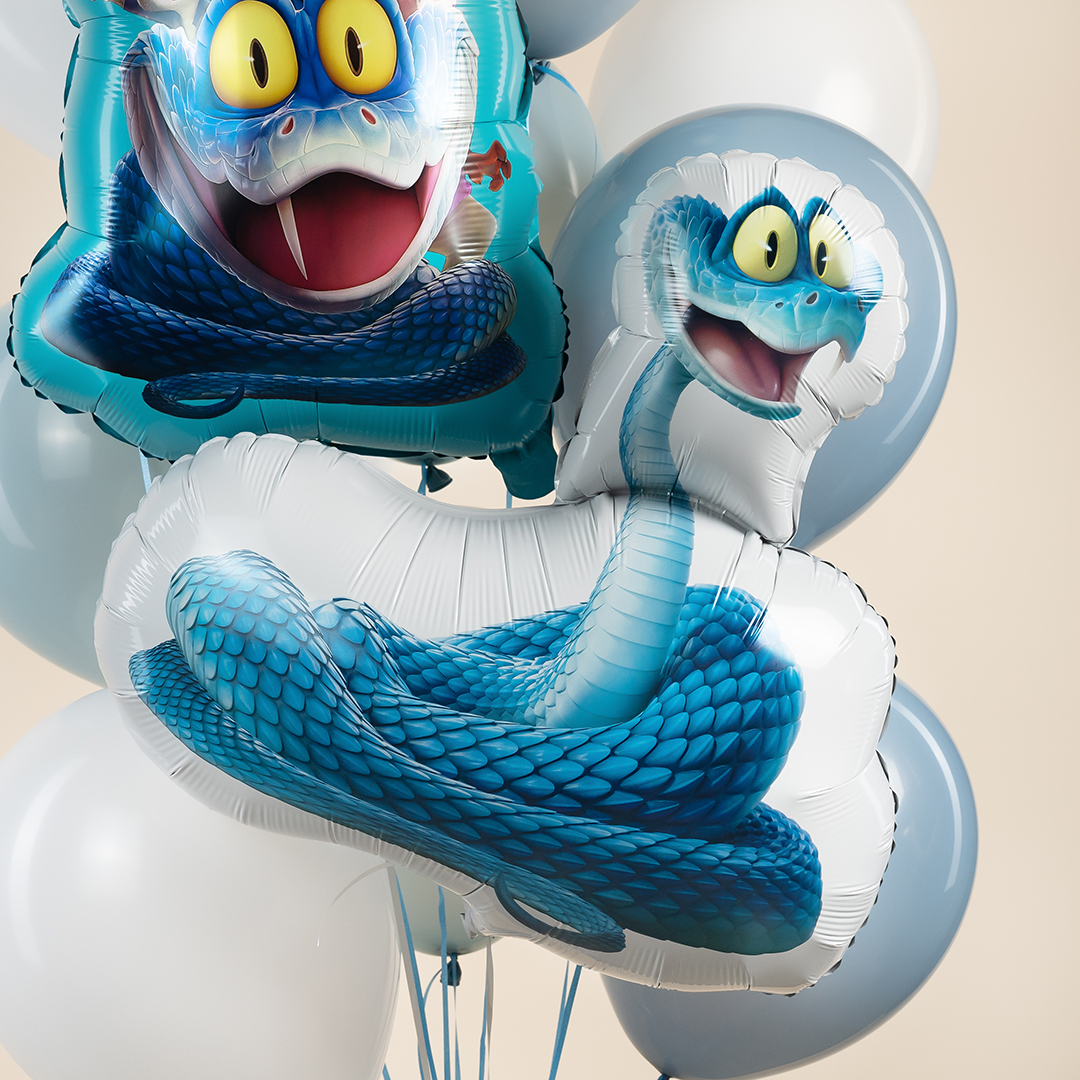 Шар (29''/74 см) Фигура, Добрый Змей, 1 шт.