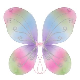 Крылья, Фея Бабочка, Нежная радуга, с блестками, 48*37 см, 1 шт. 