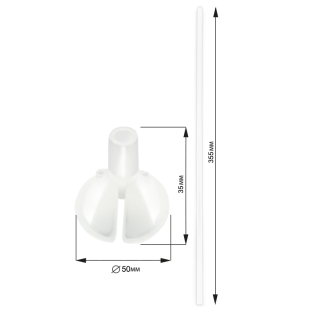 Набор палочка+насадка, Белый, 12 шт.