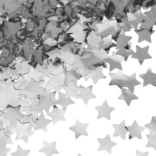 Конфетти фольга Звезда, Серебро, Металлик, 2,5 см, 50 г.