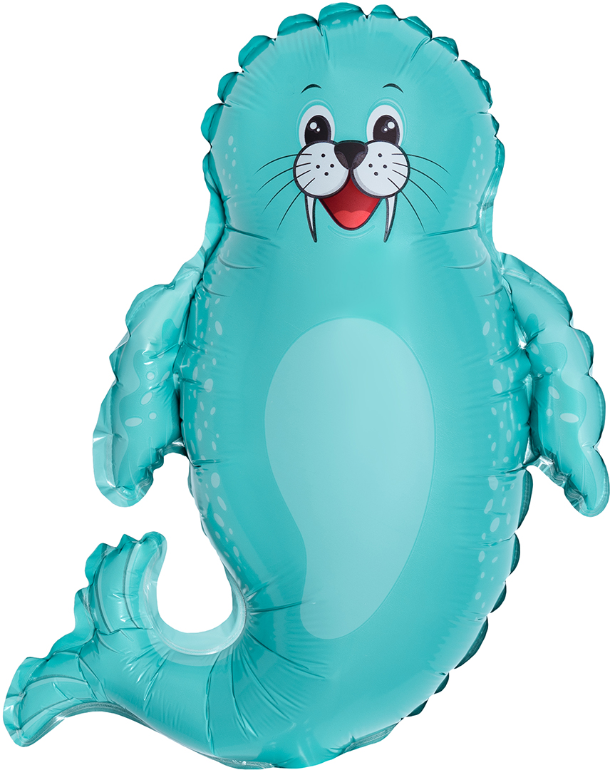 Шар с клапаном (17''/43 см) Мини-фигура, Дюк, Морской лев, 5 шт. в уп.