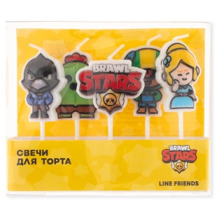 Свечи Game Party, Звездные бойцы, 5 шт. с держат.