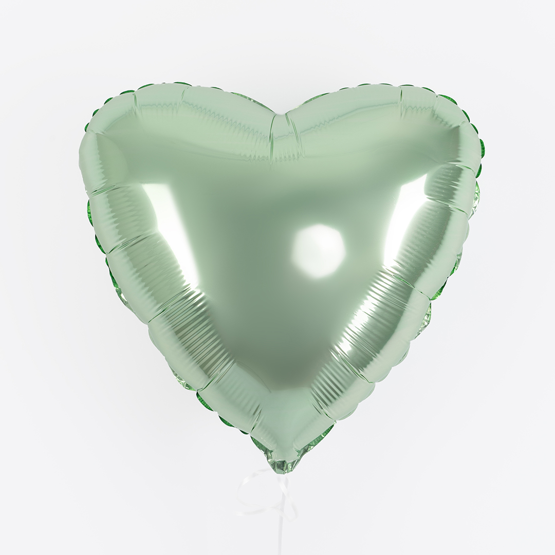 Шар (19''/48 см) Сердце, Шалфей, Бохо, 1 шт.