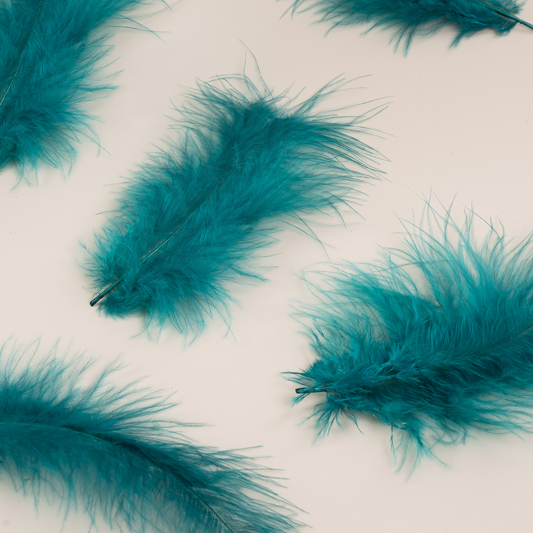 Перья, Премиум, Изумруд, 12-15 см, 30 шт.