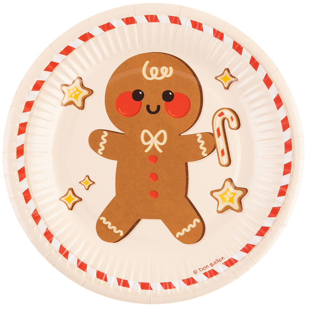 Тарелки (7''/18 см) Пряничный человечек, 6 шт.