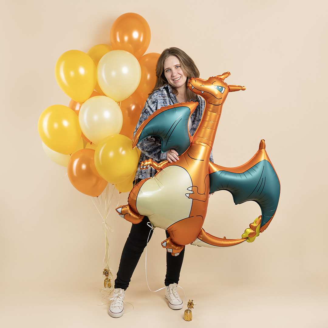 Шар (53''/135 см) Фигура, Дракон, Сатин, 1 шт.