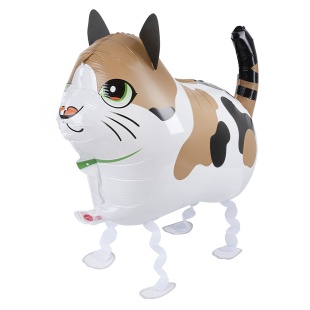 Шар 3D (24''/61 см) Ходячая Фигура, Пятнистый котенок, 1 шт.