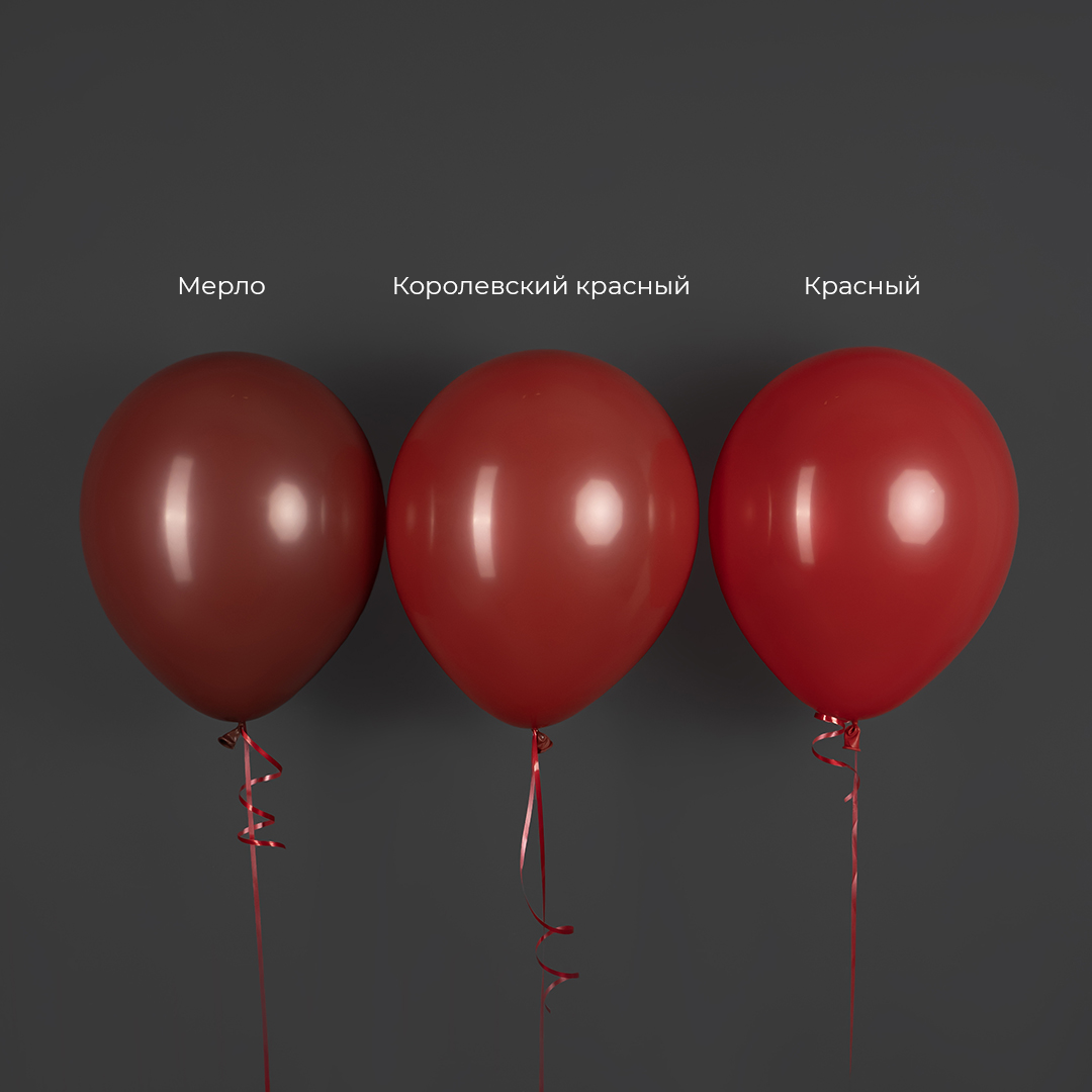 Линколун (12''/30 см) Красный (015), пастель, 50 шт.