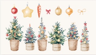 Конверты для денег, Новогоднее настроение, 5 шт.