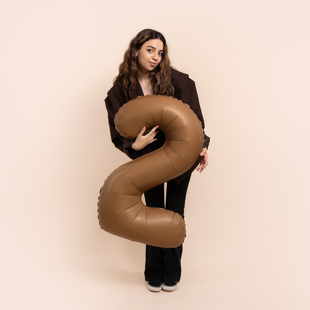 Шар (40''/102 см) Цифра, 2 Slim, Шоколад, Матовый, 1 шт. Шар (40''/102 см) Цифра, 2 Slim, Шоколад, Матовый, 1 шт.